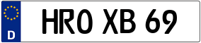 Trailer License Plate